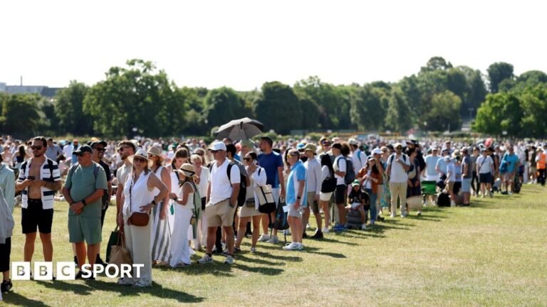 Wimbledon: More than 10,000 people queue for tournament’s first day