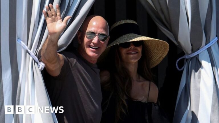 Jeff Bezos and Lauren Sanchez wedding leaves Venice divided