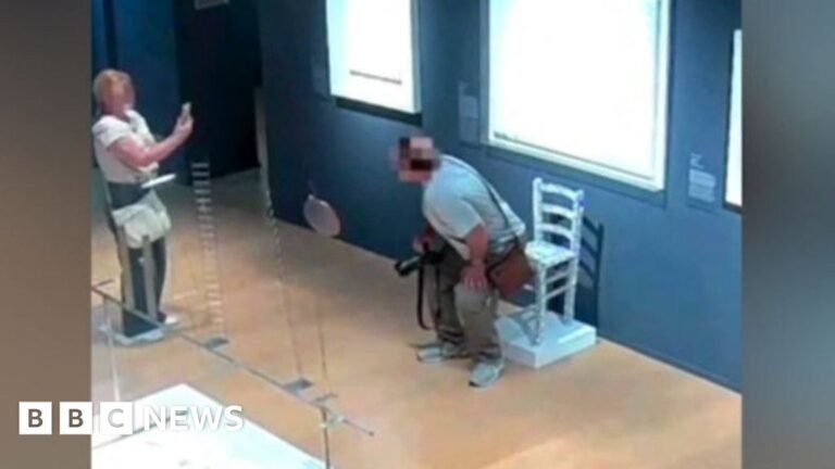Italian museum’s plea after couple break crystal-covered chair
