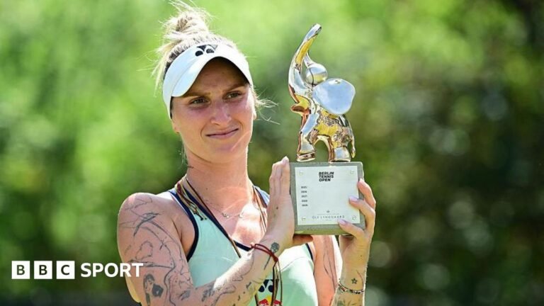 Berlin Open: Marketa Vondrousova beats Wang Xinyu in final