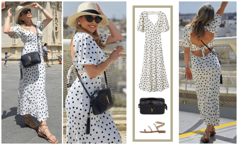 Ljetni styling bez greške! Mirna Maras Batinić spojila high street haljinu s točkicama i francuski chic uz dizajnersku torbicu kao završni touch