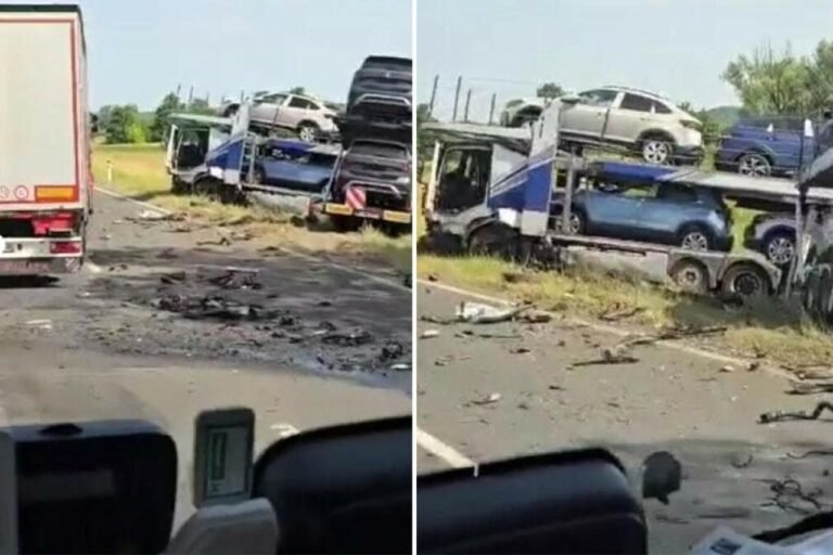 Slobodna Dalmacija – Jezive scene: u prometnoj nesreći kod Zagreba, prevrnuo se kamion koji je prevozio automobile. Poginule dvije osobe