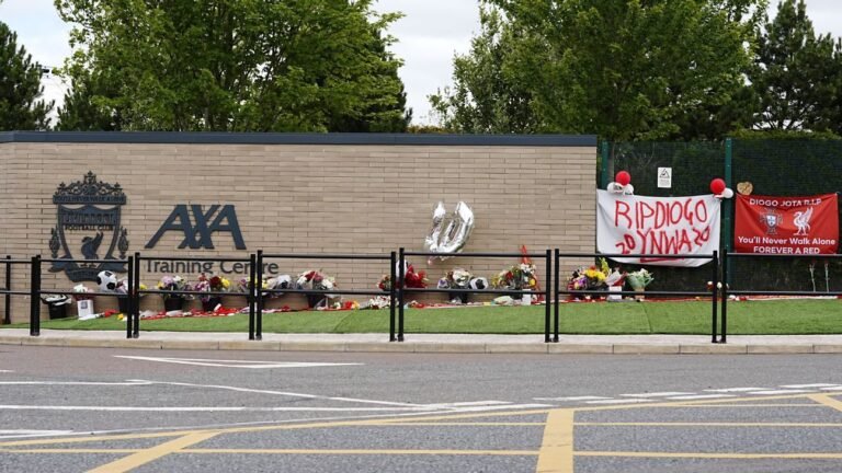 Liverpool resume training after Diogo Jota death, arrive to tributes