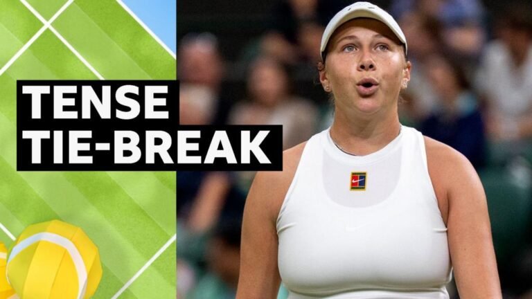 Wimbledon 2025: Amanda Anisimova saves five set points to wrap up win over Anastasia Pavlyuchenkova