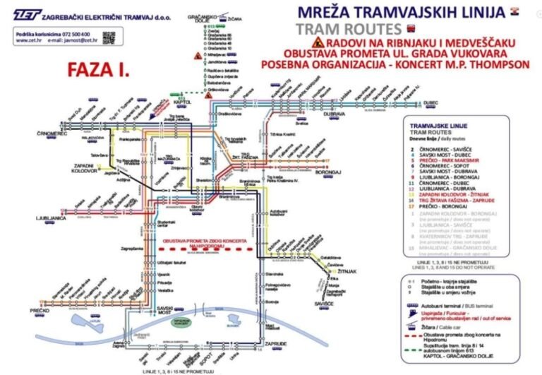 ZET objavio detalje: Ovako će izgledati javni prijevoz u danima oko koncerta